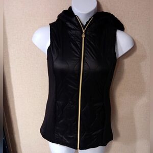 Marc New York Black Quilted Hooded Vest